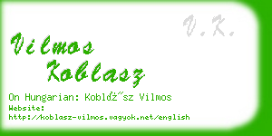 vilmos koblasz business card